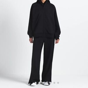 Nike X SKIMS Matte Tricot Oversized Track Jacket Obsidian Women's Sz M NWOT